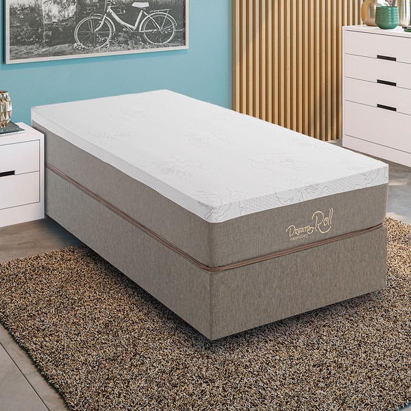 Colchão Solteiro Nuvellê com Molas Ensacadas 88x188 Cinza - Colchões Kappesberg