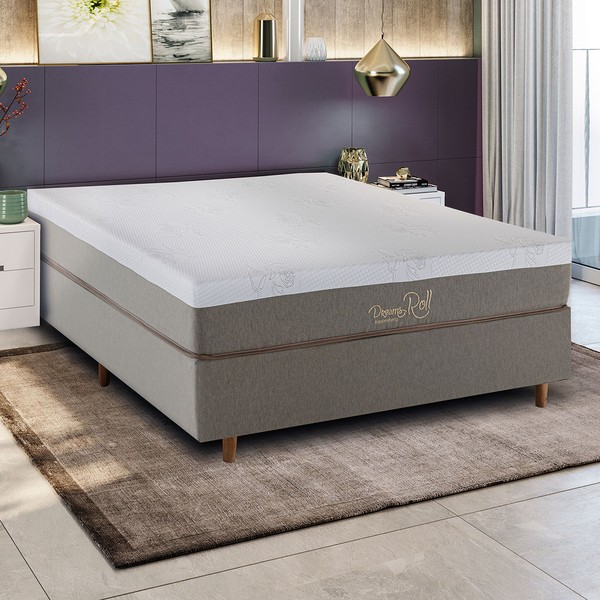 Colchão Casal Nuvellê com Molas Ensacadas 138x188 Cinza - Colchões Kappesberg