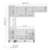 Cozinha Completa Amara 8 Portas 3 Gavetas 40250078 Branco - Politorno
