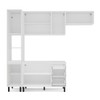 Cozinha Completa Amara 8 Portas 3 Gavetas 40250078 Branco/Creme - Politorno