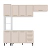 Cozinha Completa Amara 8 Portas 3 Gavetas 40250078 Branco/Creme - Politorno