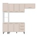 Cozinha Completa Amara 8 Portas 3 Gavetas 40250078 Branco/Creme - Politorno