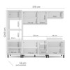 Cozinha Completa Amara 10 Portas 4 Gavetas 40250079 Branco/Azul - Politorno
