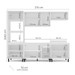 Cozinha Completa Amara 10 Portas 4 Gavetas 40250079 Branco/Azul - Politorno
