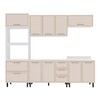 Cozinha Completa Amara 10 Portas 4 Gavetas 40250079 Branco/Creme - Politorno