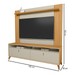 Rack com Painel para TV Até 55 Polegadas Dubai 2 Portas 1 Prateleira Tauri/Off White Fosco Fosco - Linea Brasil