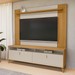 Rack com Painel para TV Até 55 Polegadas Dubai 2 Portas 1 Prateleira Tauri/Off White Fosco Fosco - Linea Brasil