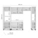 Cozinha Completa Amara 10 Portas 4 Gavetas 40250080 Branco/Verde Oliva - Politorno