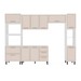 Cozinha Completa Amara 10 Portas 4 Gavetas 40250080 Branco/Creme - Politorno