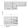 Cozinha Completa Amara 6 Portas 3 Gavetas 40250081 Branco - Politorno