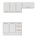 Cozinha Completa Amara 6 Portas 3 Gavetas 40250081 Branco - Politorno
