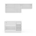 Cozinha Completa Amara 6 Portas 3 Gavetas 40250081 Branco - Politorno
