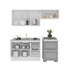 Cozinha Completa Amara 6 Portas 3 Gavetas 40250081 Branco/Azul - Politorno