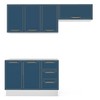 Cozinha Completa Amara 6 Portas 3 Gavetas 40250081 Branco/Azul - Politorno
