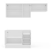 Cozinha Completa Amara 6 Portas 3 Gavetas 40250081 Branco/Creme - Politorno