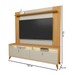 Rack com Painel para TV Até 55 Polegadas Dubai  2 Portas 1 Prateleira com Led Tauri/Off White Fosco - Linea Brasil