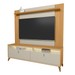 Rack com Painel para TV Até 55 Polegadas Dubai  2 Portas 1 Prateleira com Led Tauri/Off White Fosco - Linea Brasil