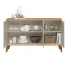 Balcão Buffet Aura 3 Portas Tauri/Off White Fosco - Linea Brasil