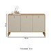 Balcão Buffet Aura 3 Portas Tauri/Off White Fosco - Linea Brasil