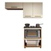 Cozinha Compacta Angra 3 Portas Nature/Off White - Kaiki Móveis
