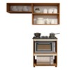 Cozinha Compacta Angra 3 Portas Nature/Off White - Kaiki Móveis
