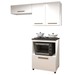 Cozinha Compacta 4 Portas Nature/Off White - Kaiki Móveis