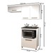 Cozinha Compacta 4 Portas Nature/Off White - Kaiki Móveis