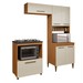 Cozinha Compacta Blumenau 6 Portas 3 Prateleiras Nature/Off White - Kaiki Móveis
