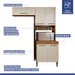 Cozinha Compacta Blumenau 6 Portas 3 Prateleiras Nature/Off White - Kaiki Móveis