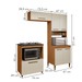 Cozinha Compacta Blumenau 6 Portas 3 Prateleiras Nature/Off White - Kaiki Móveis