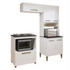 Cozinha Compacta Blumenau 6 Portas 3 Prateleiras Branco - Kaiki Móveis