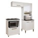 Cozinha Compacta Blumenau 6 Portas 3 Prateleiras Branco - Kaiki Móveis