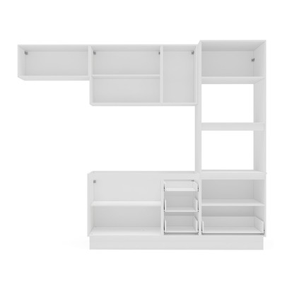 Cozinha Completa Amara 8 Portas 4 Gavetas 40250082 Branco/Azul - Politorno