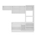 Cozinha Completa Amara 8 Portas 4 Gavetas 40250082 Branco/Azul - Politorno