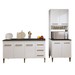 Cozinha Compacta Guarujá 7 Portas 3 Gavetas Nature/Off White - Kaiki Móveis