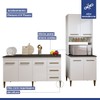 Cozinha Compacta Guarujá 7 Portas 3 Gavetas Nature/Off White - Kaiki Móveis