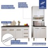 Cozinha Compacta Guarujá 7 Portas 3 Gavetas Nature/Off White - Kaiki Móveis