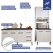 Cozinha Compacta Guarujá 7 Portas 3 Gavetas Nature/Off White - Kaiki Móveis