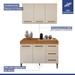 Cozinha Compacta Londrina 5 Portas 3 Gavetas Branco - Kaiki Móveis