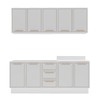 Cozinha Completa Amara 9 Portas 3 Gavetas 40250083 Branco - Politorno