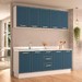 Cozinha Completa Amara 9 Portas 3 Gavetas 40250083 Branco/Azul - Politorno