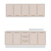 Cozinha Completa Amara 9 Portas 3 Gavetas 40250083 Branco/Creme - Politorno
