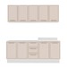 Cozinha Completa Amara 9 Portas 3 Gavetas 40250083 Branco/Creme - Politorno