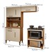 Cozinha Compacta Barueri 5 Portas 1 Gaveta Nature/Off White - Kaiki Móveis