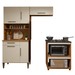 Cozinha Compacta Barueri 5 Portas 1 Gaveta Nature/Off White - Kaiki Móveis