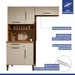 Cozinha Compacta Barueri 5 Portas 1 Gaveta Nature/Off White - Kaiki Móveis