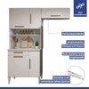 Cozinha Compacta Barueri 5 Portas 1 Gaveta Branco - Kaiki Móveis