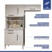 Cozinha Compacta Barueri 5 Portas 1 Gaveta Branco - Kaiki Móveis