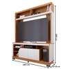 Estante para TV Até 65 Polegadas Silvestre 2 Portas Freijó/Off White Matte - Pnr Móveis