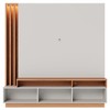 Estante para TV Até 75 Polegadas Esmeralda 2 Portas Off White Matte/Freijó - Pnr Móveis